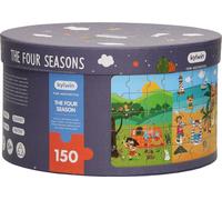 Casse-tête rond dans une boîte de rangement - Quatre saisons, 150 pièces.