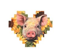 Casse-tête souriant en forme de cœur pour adultes - Micro blocs de construction 3D pour décoration d'intérieur