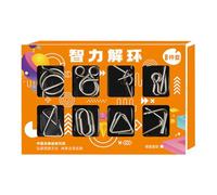 Casse-têtes en Fil Métallique - Casse-têtes en Métal, Lot De 8 Mini Cassetêtes Classiques en Métal - Jeu De Réflexion I Q Challenge, Jeu De Test I Q pour Fête, E-nfants Et Adultes