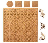 Casse-têtes en Plateau Fractal, Puzzle en Bois Qui Fait Travailler l'esprit, Puzzle en Bois Difficile pour Adultes, Labyrinthe Créatif Irrégulier Et Unique Square - Square