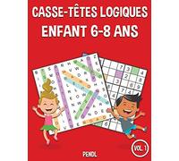 Casse-têtes logiques Enfant 6-8 ans: 100 mots de recherche et 100 Sudoku avec solutions - Beaucoup de plaisir pour les enfants (Vol.1)