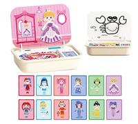 Casse-Têtes Magnétiques pour | Jeu de Puzzle en Bois avec Boîte de Rangement | Jouet Éducatif Maternelle 3-6 Ans - Filles Garçons