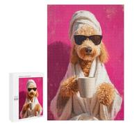 Casse-têtes pour Adolescents 1000 PCS Chill Poodle with Coffee Mug -1 Casse-têtes pour Adolescents Défi Difficile Entraînez Votre Cerveau Et Vos Mains Casse-tête Jeux Familiaux 1000 PCS