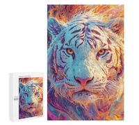 Casse-têtes pour Adolescents 1000 PCS Colorful Tiger Painting Artwork Casse-têtes pour Adolescents Défi Difficile Entraînez Votre Cerveau Et Vos Mains Casse-tête Jeux Familiaux 1000 PCS