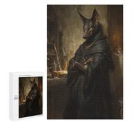 Casse-têtes pour Adolescents 1000 PCS Dark Wolf in Robe Casse-têtes pour Adolescents Défi Difficile Entraînez Votre Cerveau Et Vos Mains Casse-tête Jeux Familiaux 1000 PCS