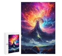 Casse-têtes pour Adolescents 1000 PCS Enchanted Cosmic Tree Landscape Casse-têtes pour Adolescents Défi Difficile Entraînez Votre Cerveau Et Vos Mains Casse-tête Jeux Familiaux 1000 PCS