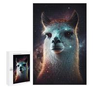 Casse-têtes pour Adolescents 1000 PCS Galactic Llama Portrait Casse-têtes pour Adolescents Défi Difficile Entraînez Votre Cerveau Et Vos Mains Casse-tête Jeux Familiaux 1000 PCS