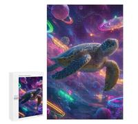 Casse-têtes pour Adolescents 1000 PCS Space Turtle Adventure Casse-têtes pour Adolescents Défi Difficile Entraînez Votre Cerveau Et Vos Mains Casse-tête Jeux Familiaux 1000 PCS