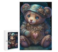 Casse-têtes pour Adolescents 1000 PCS Steampunk Teddy Bear with Heart Casse-têtes pour Adolescents Défi Difficile Entraînez Votre Cerveau Et Vos Mains Casse-tête Jeux Familiaux 1000 PCS