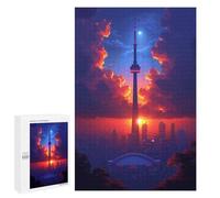 Casse-têtes pour Adolescents 1000 PCS Toronto Skyline Sunset-1 Casse-têtes pour Adolescents Défi Difficile Entraînez Votre Cerveau Et Vos Mains Casse-tête Jeux Familiaux 1000 PCS