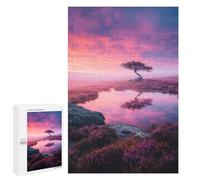 Casse-têtes pour Adolescents 1000 PCS Twilight Serenity Lone Tree Reflection Casse-têtes pour Adolescents Défi Difficile Entraînez Votre Cerveau Et Vos Mains Casse-tête Jeux Familiaux 1000 PCS