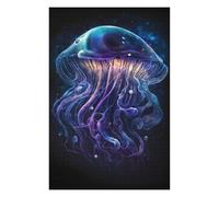 Casse-têtes pour Adolescents 1000pcs(75x50cm) Glowing Jellyfish Art Print-3 Casse-têtes pour Adultes - Jeu Manuel - Course De Vitesse - Cadeaux d'anniversaire Et De Noël Uniques 1000pcs(75x50cm)