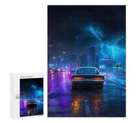 Casse-têtes pour Adolescents 300 PCS City Lights and Thunderstorms -1 Casse-têtes pour Adolescents Défi Difficile Entraînez Votre Cerveau Et Vos Mains Casse-tête Jeux Familiaux 300 PCS