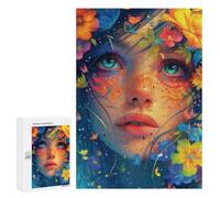 Casse-têtes pour Adolescents 300 PCS Colorful Fantasy Floral Artwork Casse-têtes pour Adolescents Défi Difficile Entraînez Votre Cerveau Et Vos Mains Casse-tête Jeux Familiaux 300 PCS