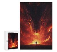 Casse-têtes pour Adolescents 300 PCS Dragon Vs. Man Epic Battle Casse-têtes pour Adolescents Défi Difficile Entraînez Votre Cerveau Et Vos Mains Casse-tête Jeux Familiaux 300 PCS