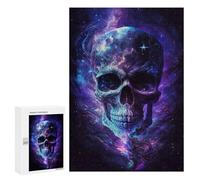 Casse-têtes pour Adolescents 300 PCS Galactic Skull Artwork Casse-têtes pour Adolescents Défi Difficile Entraînez Votre Cerveau Et Vos Mains Casse-tête Jeux Familiaux 300 PCS