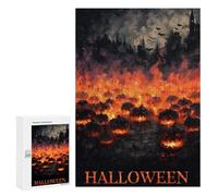 Casse-têtes pour Adolescents 300 PCS Halloween Horror Poster Casse-têtes pour Adolescents Défi Difficile Entraînez Votre Cerveau Et Vos Mains Casse-tête Jeux Familiaux 300 PCS