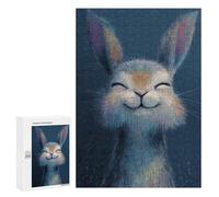 Casse-têtes pour Adolescents 300 PCS Happy Bunny Illustration Casse-têtes pour Adolescents Défi Difficile Entraînez Votre Cerveau Et Vos Mains Casse-tête Jeux Familiaux 300 PCS