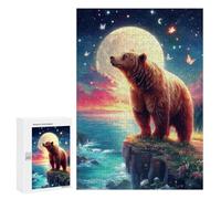Casse-têtes pour Adolescents 300 PCS Magical Bear Sunset Scene -1 Casse-têtes pour Adolescents Défi Difficile Entraînez Votre Cerveau Et Vos Mains Casse-tête Jeux Familiaux 300 PCS