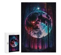Casse-têtes pour Adolescents 300 PCS Magical Forest Moonlit Journey Casse-têtes pour Adolescents Défi Difficile Entraînez Votre Cerveau Et Vos Mains Casse-tête Jeux Familiaux 300 PCS