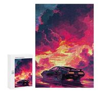 Casse-têtes pour Adolescents 300 PCS Neon Night Drive Casse-têtes pour Adolescents Défi Difficile Entraînez Votre Cerveau Et Vos Mains Casse-tête Jeux Familiaux 300 PCS