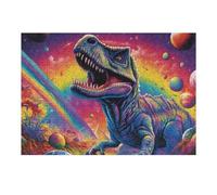 Casse-têtes pour Adolescents 38x26cm/1000pcs Galactic Dinosaur Adventure Casse-têtes pour Adultes, Jeu De Réflexion, Décoration Parfaite, Jeu Stimulant, Cadeaux 38x26cm/1000pcs
