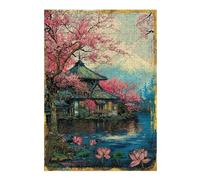 Casse-têtes pour Adolescents 38x26cm/1000pcs Puzzles Fuji’s Sacred Bloom Retro Art Casse-têtes pour Adultes Jeux De Détente Analyse Et Logique Stimule Le Cerveau 38x26cm/1000pcs
