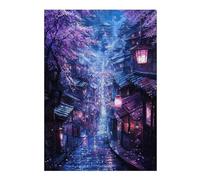 Casse-têtes pour Adolescents 38x26cm/1000pcs Puzzles Moonlit Sakura Passage Casse-têtes pour Adultes Jeux De Détente Analyse Et Logique Stimule Le Cerveau 38x26cm/1000pcs