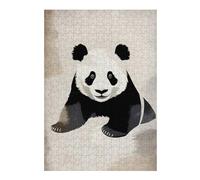 Casse-têtes pour Adolescents 38x26cm/1000pcs Puzzles Vintage Cute Panda Illustration Casse-têtes pour Adultes Jeux De Détente Analyse Et Logique Stimule Le Cerveau 38x26cm/1000pcs