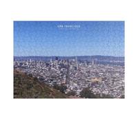 Casse-têtes pour Adolescents 38x26cm/1000pcs San Francisco Cityscape Urban Beauty Casse-têtes pour Adultes, Jeu De Réflexion, Décoration Parfaite, Jeu Stimulant, Cadeaux 38x26cm/1000pcs