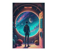 Casse-têtes pour Adolescents 38x26cm/1000pcs Space Explorer's View Casse-têtes pour Adultes Jeu De Réflexion Découpage De Précision Activités Amusantes À La Maison, 38x26cm/1000pcs