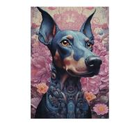 Casse-têtes pour Adolescents 38x26cm/1000pcs Steampunk Dog in Bloom Casse-têtes pour Adultes Jeu De Réflexion Découpage De Précision Activités Amusantes À La Maison, 38x26cm/1000pcs