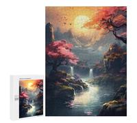 Casse-têtes pour Adolescents 500 PCS Cherry Blossom Valley Sunset -1 Casse-têtes pour Adolescents Défi Difficile Entraînez Votre Cerveau Et Vos Mains Casse-tête Jeux Familiaux 500 PCS