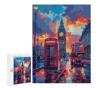 Casse-têtes pour Adolescents 500 PCS London Sunset Scene Casse-têtes pour Adolescents Défi Difficile Entraînez Votre Cerveau Et Vos Mains Casse-tête Jeux Familiaux 500 PCS
