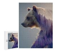 Casse-têtes pour Adolescents 500 PCS Nature's Majesty Bear, Mountains, Flowers Casse-têtes pour Adolescents Défi Difficile Entraînez Votre Cerveau Et Vos Mains Casse-tête Jeux Familiaux 500 PCS