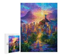 Casse-têtes pour Adolescents 500 PCS Rio De Janeiro Sunset Casse-têtes pour Adolescents Défi Difficile Entraînez Votre Cerveau Et Vos Mains Casse-tête Jeux Familiaux 500 PCS