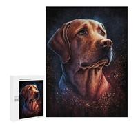 Casse-têtes pour Adolescents 500 PCS Starry Night Labrador Portrait Casse-têtes pour Adolescents Défi Difficile Entraînez Votre Cerveau Et Vos Mains Casse-tête Jeux Familiaux 500 PCS