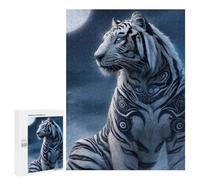 Casse-têtes pour Adolescents 500 PCS White Tiger Moonlit Fantasy -1 Casse-têtes pour Adolescents Défi Difficile Entraînez Votre Cerveau Et Vos Mains Casse-tête Jeux Familiaux 500 PCS