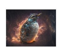 Casse-têtes pour Adolescents 52x38cm/1000pcs Cosmic Penguin in Space Casse-têtes pour Adultes Jeu De Réflexion Découpage De Précision Activités Amusantes À La Maison, 52x38cm/1000pcs