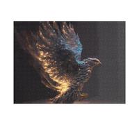 Casse-têtes pour Adolescents 52x38cm/1000pcs Golden Eagle Digital Artwork Casse-têtes pour Adultes, Jeu De Réflexion, Décoration Parfaite, Jeu Stimulant, Cadeaux 52x38cm/1000pcs