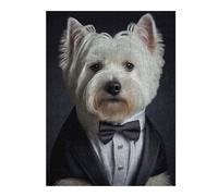 Casse-têtes pour Adolescents 52x38cm/1000pcs Puzzles Well Dressed Westie Dog 1 Casse-têtes pour Adultes Jeux De Détente Analyse Et Logique Stimule Le Cerveau 52x38cm/1000pcs