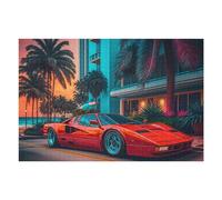 Casse-têtes pour Adolescents 75x50cm/1000pcs Sunset Luxury Miami Beach Dreamscape Casse-têtes pour Adultes, Jeu De Réflexion, Décoration Parfaite, Jeu Stimulant, Cadeaux 75x50cm/1000pcs