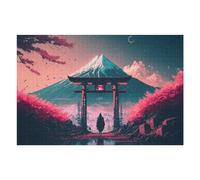 Casse-têtes pour Adolescents 75x50cm/1000pcs Torii Gate and Mount Fuji at Sunset Casse-têtes pour Adultes Jeu De Réflexion Découpage De Précision Activités Amusantes À La Maison, 75x50cm/1000pcs
