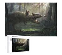 Casse-têtes pour Adultes 1000 PCS Amazon Rainforest Adventure with T-Rex Casse-têtes pour Adultes - Jeu De Réflexion - Décoration Parfaite - Cadeaux d'anniversaire Et De Noël Uniques 1000 PCS