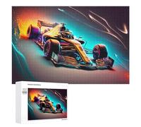 Casse-têtes pour Adultes 1000 PCS Casse-têtes Formula 1 Speed Artwork -3 Casse-têtes pour Adultes Jeu Familial Cadeaux pour Femmes pour Anniversaire, Noël 1000 PCS