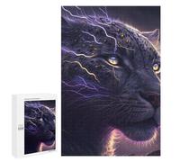 Casse-têtes pour Adultes 1000 PCS Casse-têtes Thunderous Leopard Power Casse-têtes pour Adultes Jeu Familial Cadeaux pour Femmes pour Anniversaire, Noël 1000 PCS