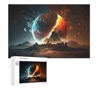 Casse-têtes pour Adultes 1000 PCS Distant Planet with Fiery Atmosphere -1 Casse-têtes pour Adultes - Jeu De Réflexion - Décoration Parfaite - Cadeaux d'anniversaire Et De Noël Uniques 1000 PCS