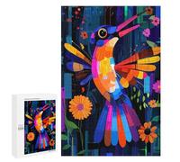 Casse-têtes Pour Adultes 1000 PCS Expressionist Geometry Hummingbird - Vibrant Abstract Nature Art Casse-têtes Pour Adultes : Un Jeu Pratique, Amusant Et Humoristique ! Idée Cadeau Pour Noël Ou Un Ann