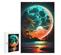 Casse-têtes pour Adultes 1000 PCS Moonlit Beach Paradise Casse-têtes pour Adultes - Jeu De Réflexion - Décoration Parfaite - Cadeaux d'anniversaire Et De Noël Uniques 1000 PCS