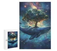 Casse-têtes pour Adultes 1000 PCS Whale Tree Fantasy Artwork Casse-têtes pour Adolescents : Améliore La Mémoire, Stimulant Et Amusant pour Toute La Famille 1000 PCS